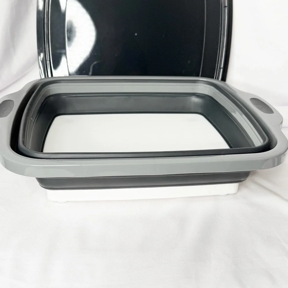 Drip EZ Collapsible BBQ Prep Tub Junior Meal Prep Marinating Food Storage W/ Lid